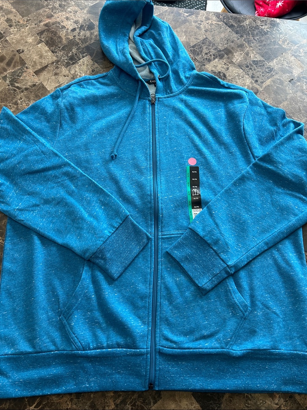 NWT 🆕 Men’s Blue Zip-Up Hoodie Jacket size XL